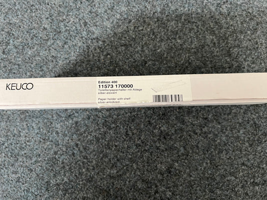 Keuco Toilettenpapierhalter mit Ablage Alu Silber - 11573170000