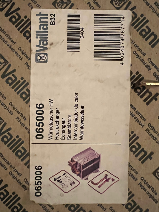 Vaillant Wärmetauscher VC 206 E / VC 256 E / VCW 256 E / Art.Nr: 065006 NEU & OVP