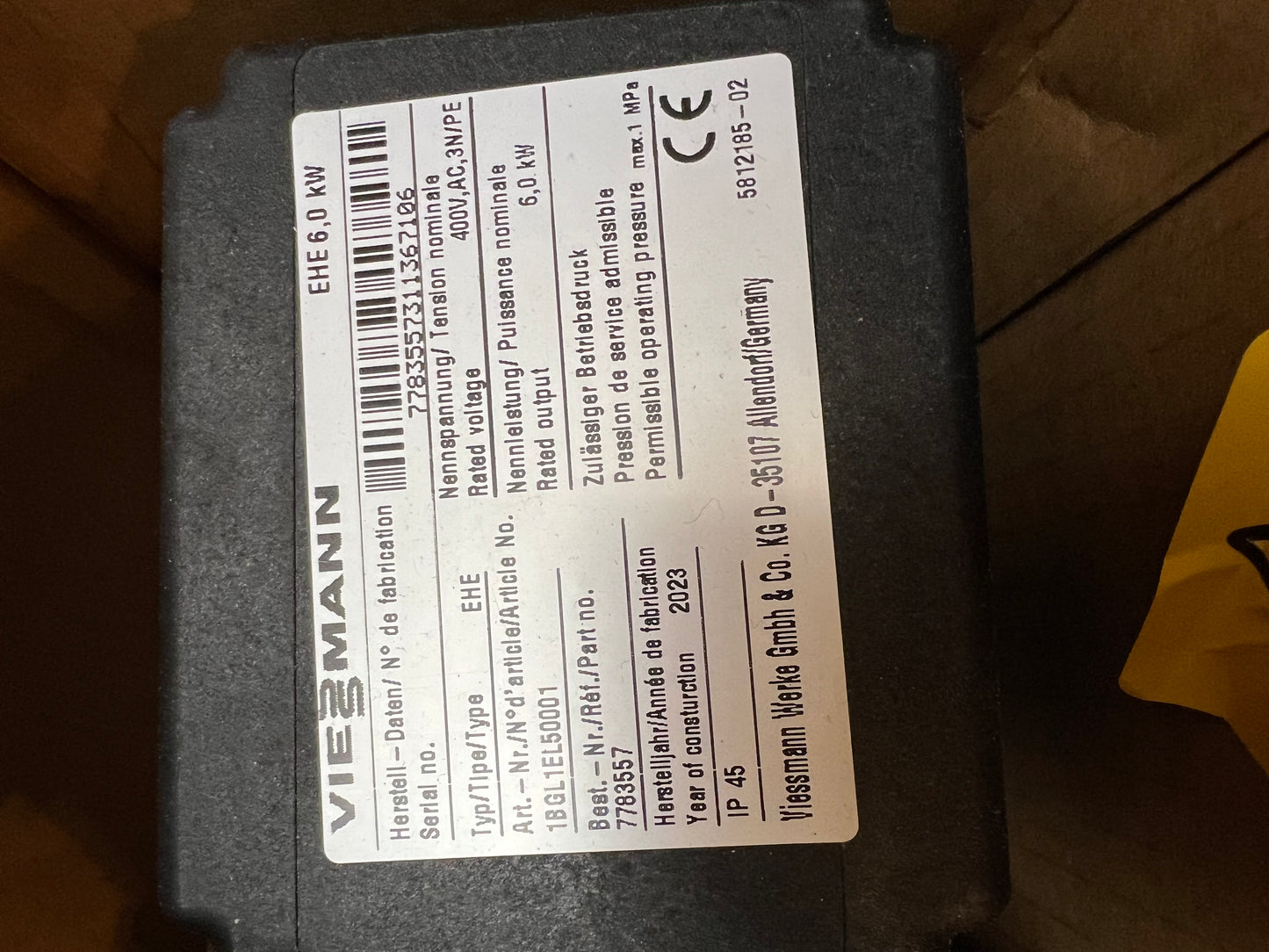 Viessmann Einschraubheizkörper 6,0kW 7783557 - 7571034