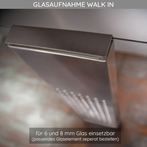 DUSCHPANEEL LAVIDA - MIT REGENTRAVERSE FÜR GLASAUFNAHME WALK IN Art.Nr: 1900004