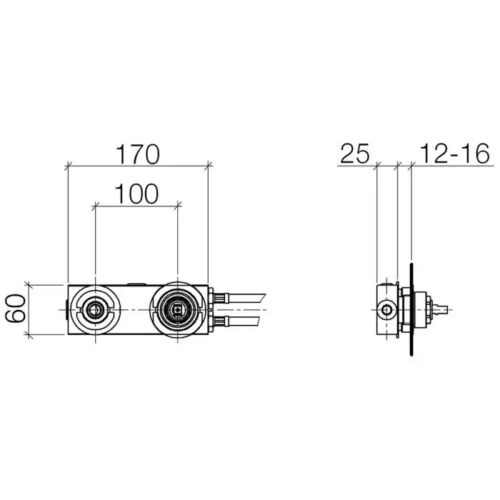 Dornbracht Wand-Einhandbatterie 35 816 970 90 Mischer rechts Armatur